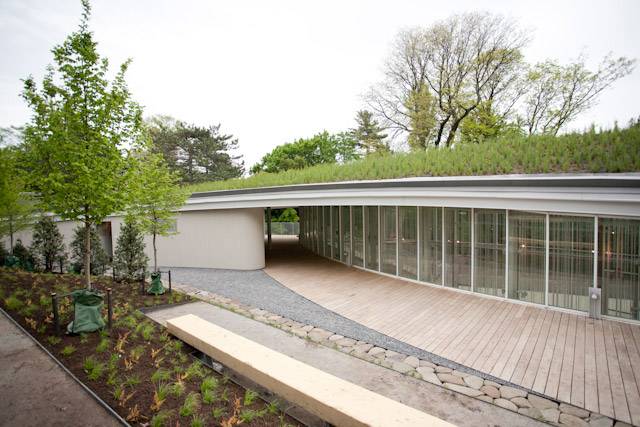 The 10,000 square foot living roof covers much of the building